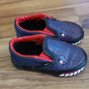 Vans Toddler Dinosaur Slip On Sneakers Size 5